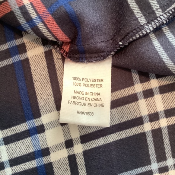Violet & Claire Button Down Blouse Blue/ Red/ White Check Size S - Picture 3 of 5